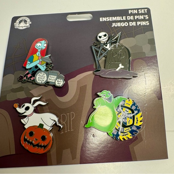 Disney Accessories - NWT. Disney Parks Nightmare Before Christmas 4 pin booster set of pins